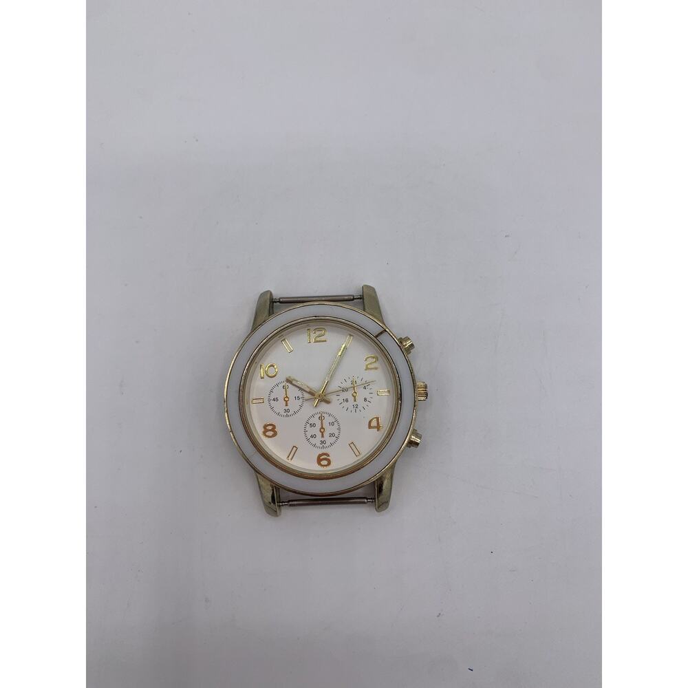 Men’s 38mm Target Chronograph Watch No Bands 20mm Lug Gold Tone Needs Battery